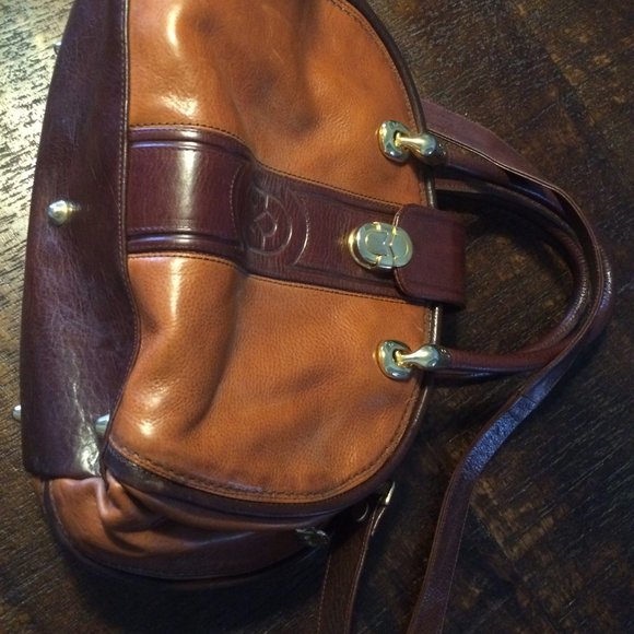 Designer brown Italian vintage Marino Orlandi leather bag - Picture 2 of 9